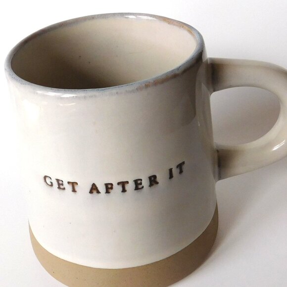 Magnolia Hearth & Hand Stoneware Coffee Mug - Go After It    Holds 12 oz - Picture 2 of 6
